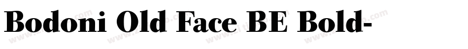 Bodoni Old Face BE Bold字体转换